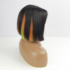 Colorful Rainbow Straight Bob Lace Closure Wig Highlight Cosplay Wig 100% Virgin Human Hair Wigs - bibhair