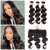Body Wave Hair 3 Bundles With 13*4 Lace Frontal 100% Human Hair Top Quality - bibhair