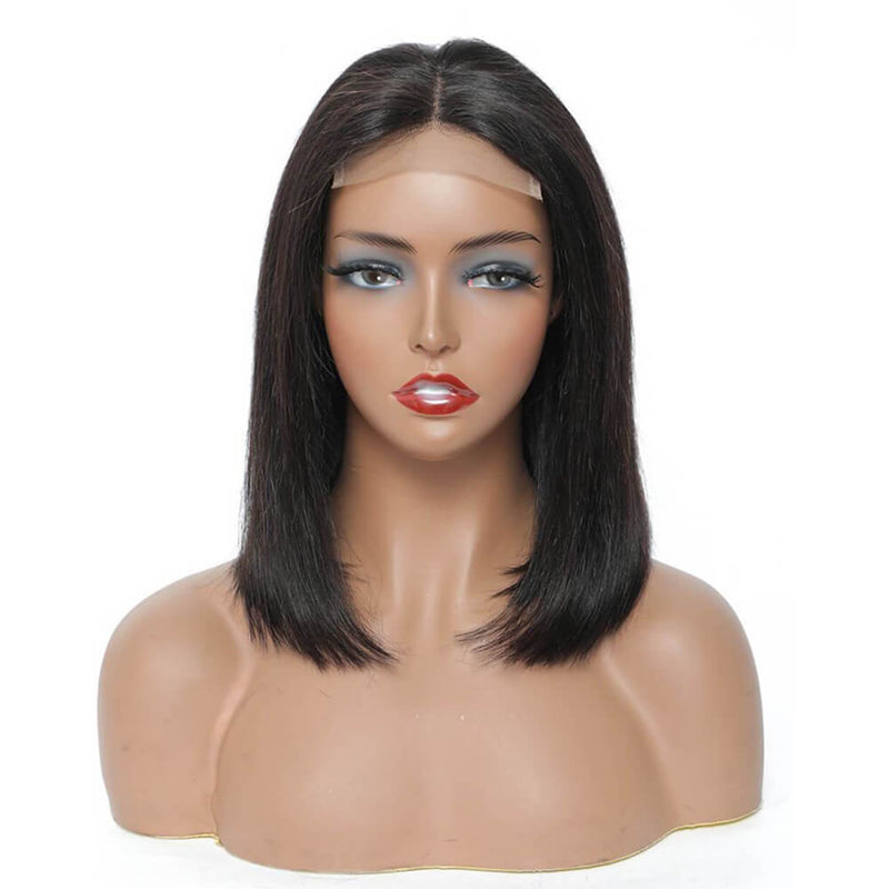 Bob Lace Closure Wigs Brazilian Straight Black Virgin Human Hair Wigs BIB HAIR - bibhair