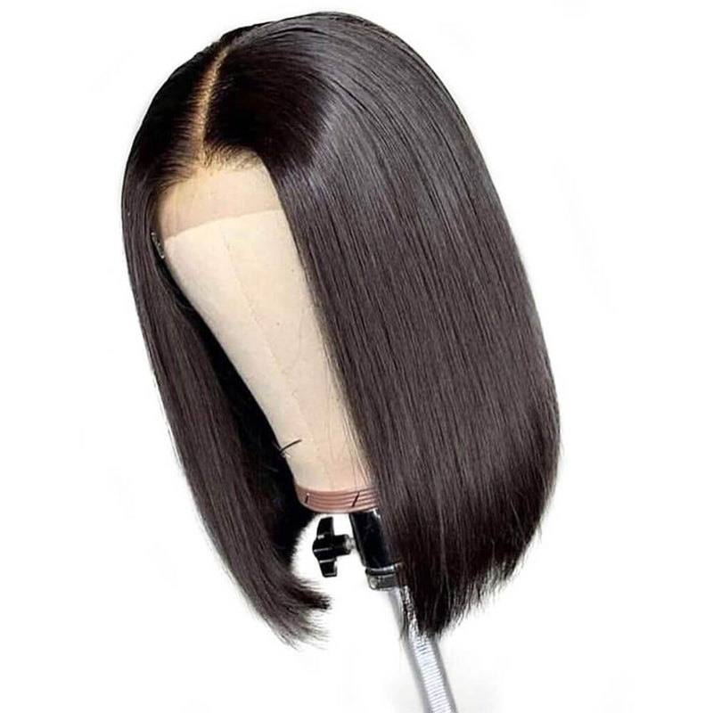 Short Straight Bob Lace Closure Human Hair Wigs 100% Brazilian Human Virgin Hair Wigs Glueless Wigs BIB HAIR - bibhair