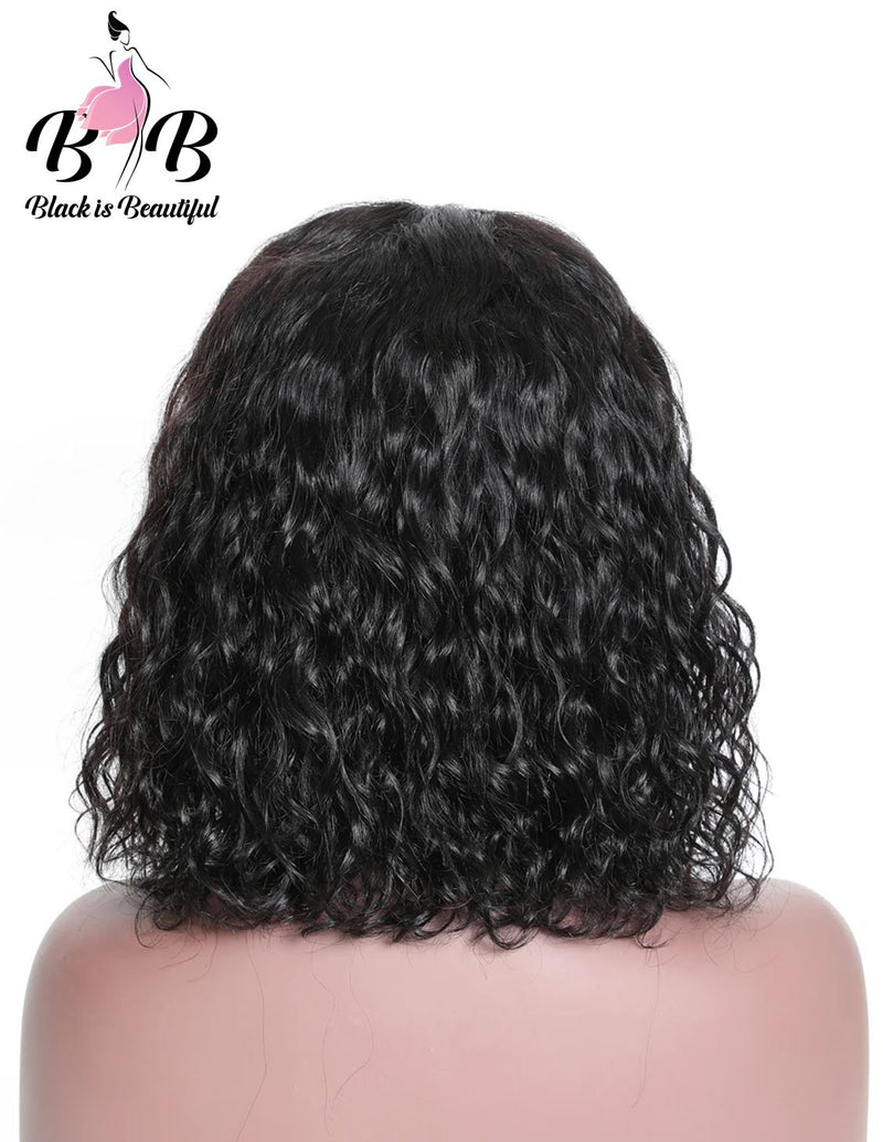 BIB HAIR Bob Wig Curly Wig 100% Human Hair Wig 150% Density - bibhair