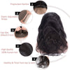 BIB HAIR Body Wave/Straight Hair 360 Frontal 100% Human Virgin Hair 1 Piece - bibhair