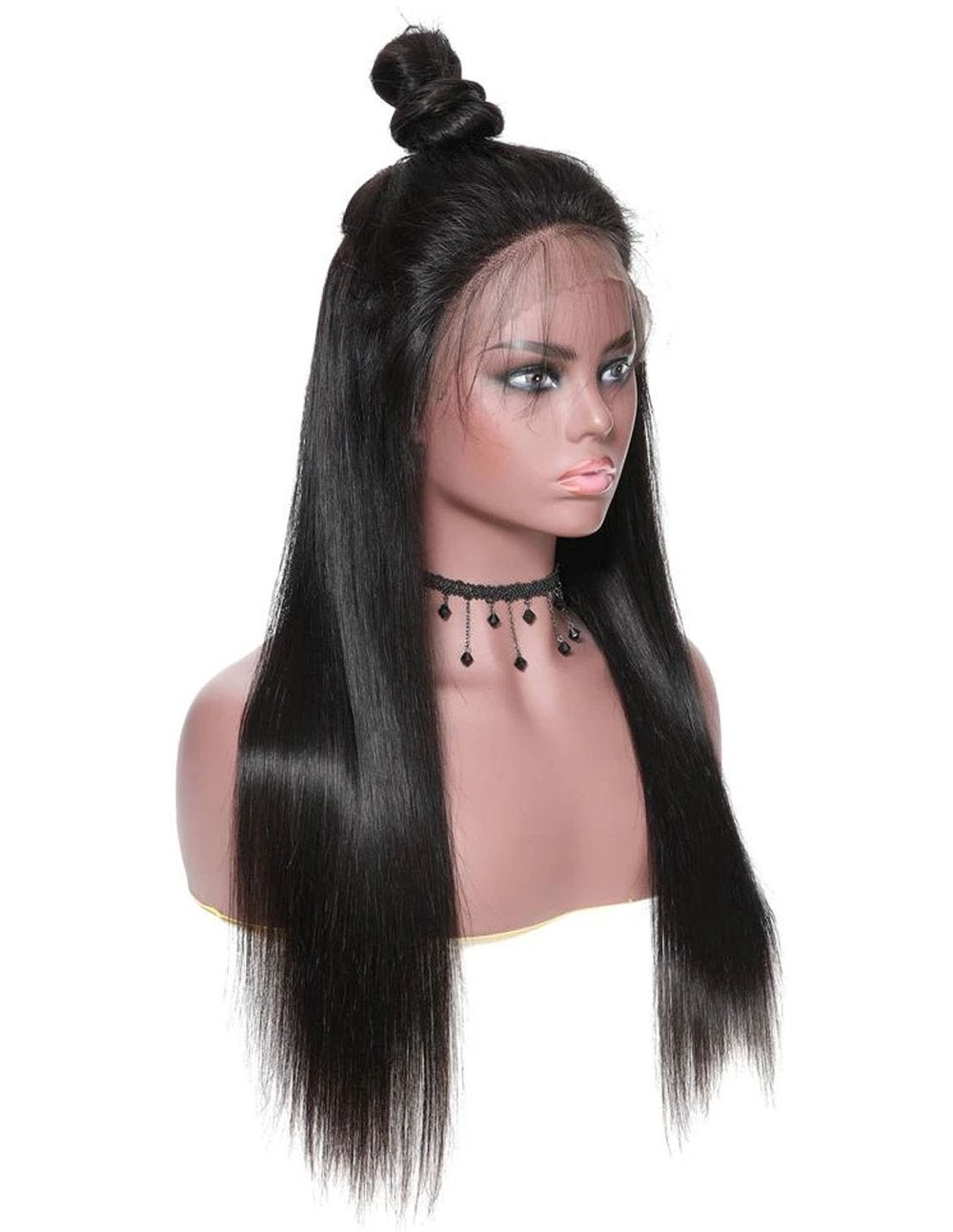 BIB HAIR Human Virgin Remy Hair 13*2*1 T-part Lace Front Wig  180% Density Natural Black Color 8-30inch - bibhair