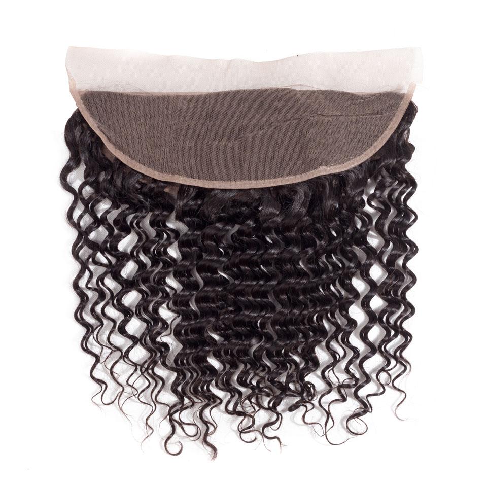 BIB HAIR Deep Wave 13x4 Lace Closure 100% Human Hair Middle Part 1 Piece - bibhair