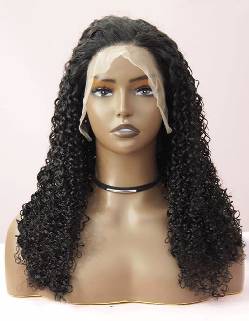 Deep Wave Wig Lace Front Wig 100% Human Hair Natural Color 180% Density BIB HAIR - bibhair