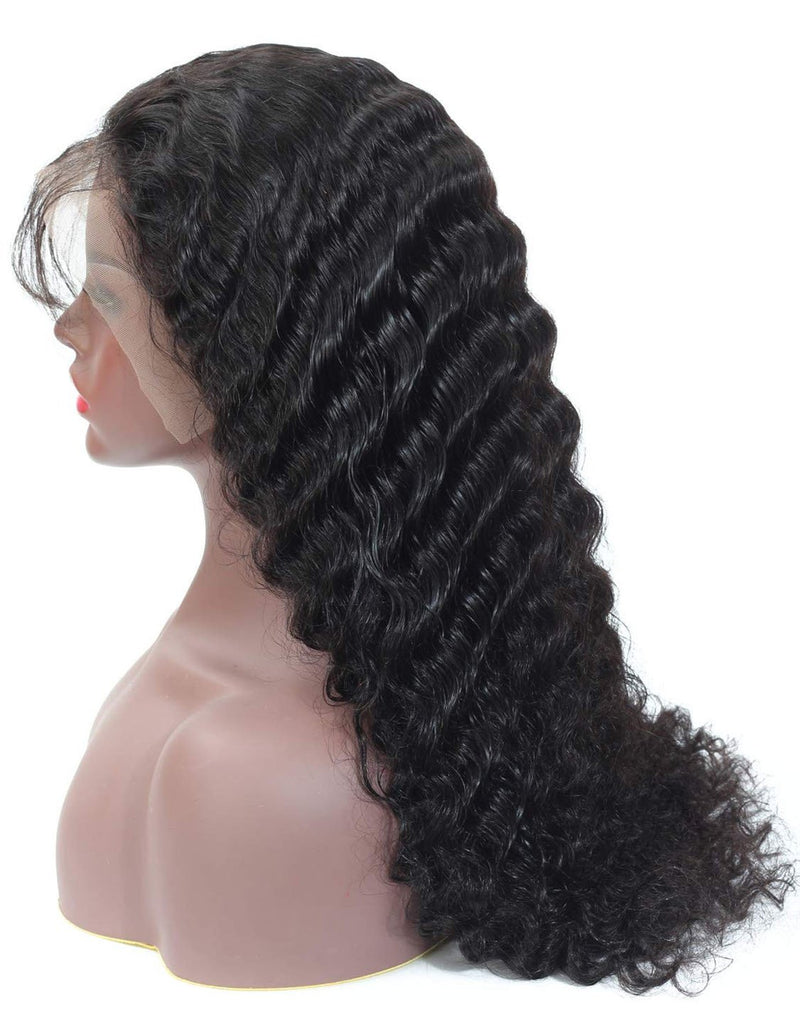BIB HAIR Human Hair Wig Deep Wave Hair Full Lace Wig/4x4 Closure Wig 150% Density - bibhair
