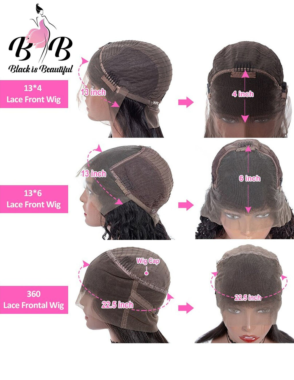 BIB HAIR Trendy Wigs 100% Human Hair Wigs Body Wave Red Color 150% Density - bibhair