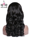 BIB HAIR Loose Wave Wig Lace Front Wig 100% Human Hair Natural Color 150% Density - bibhair