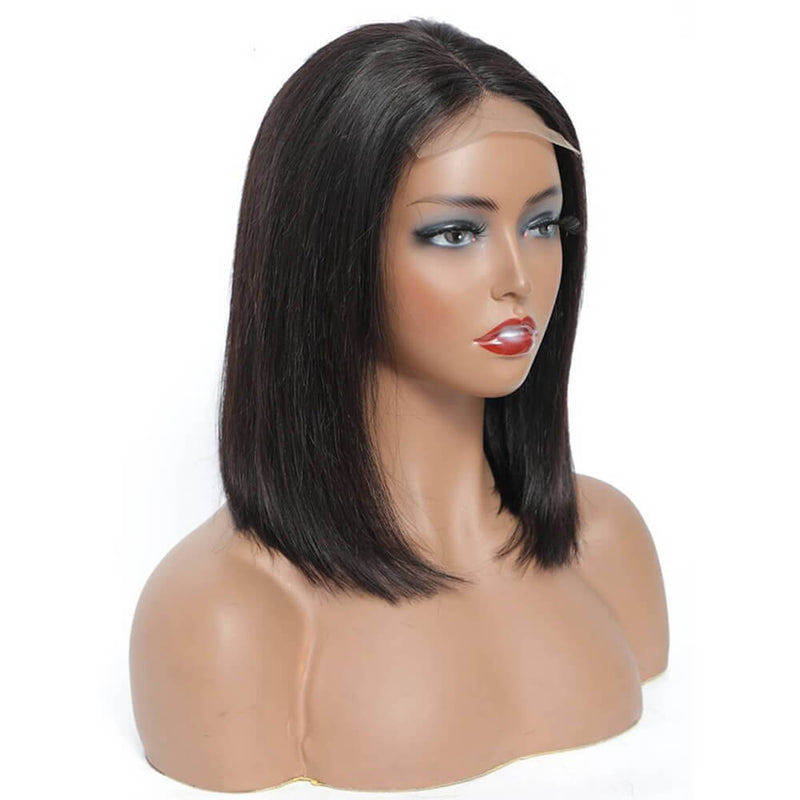 Bob Lace Closure Wigs Brazilian Straight Black Virgin Human Hair Wigs BIB HAIR - bibhair