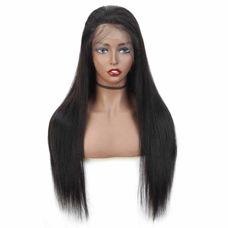 Long Straight Lace Front Wigs 100% Human Virgin Hair Wig Pre-Plucked Natural Hairline Lace Wig For Black Women BIB HAIR - bibhair